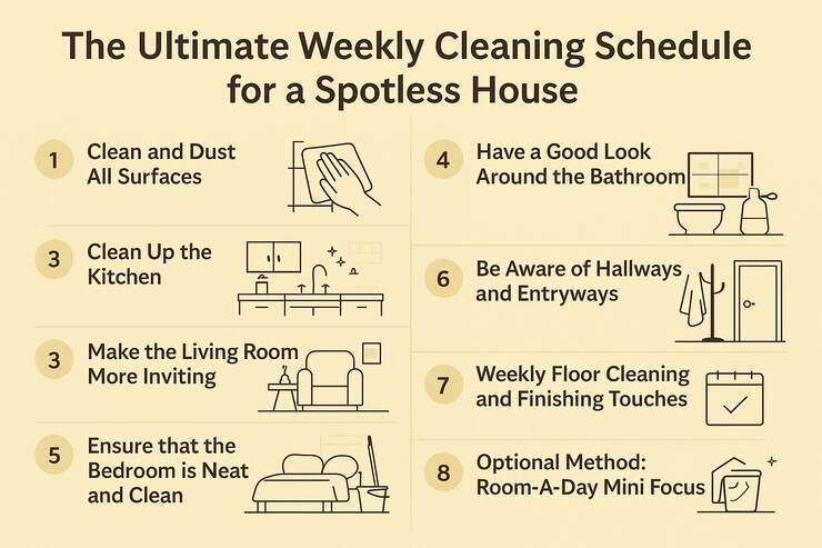 The Ultimate Weekly Cleaning Schedule for a Spotless House