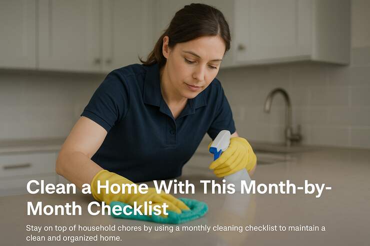 Clean a Home: Monthly Checklist for a Spotless Space